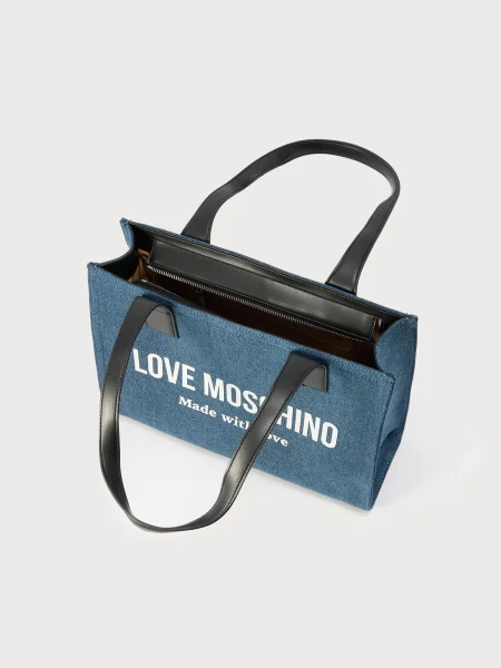 LOVE MOSCHINO Kabelka Modrá biela