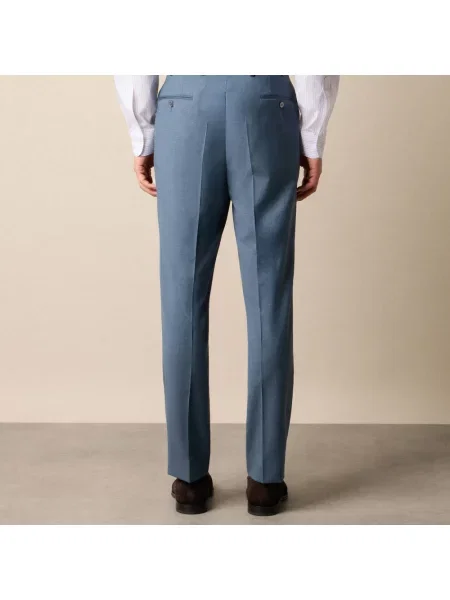 Spodnie Brooks Brothers wełniane niebieskie