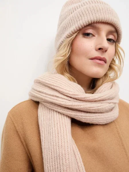 Шарф з вовною Answear.LAB однотонна бежевий