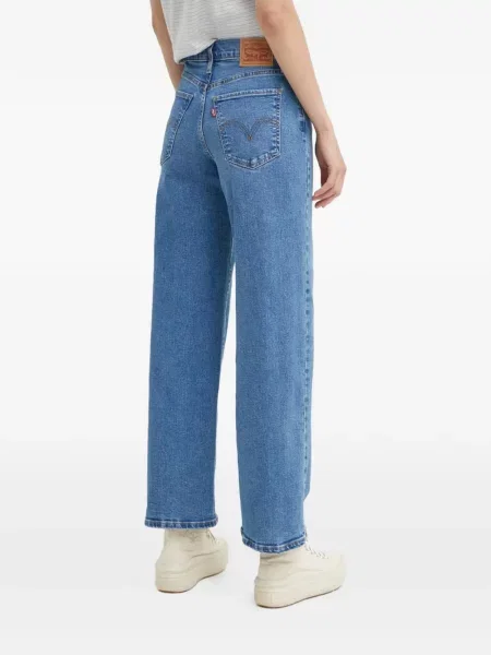 Blugi drepți Levi's® zdrențuiți negru