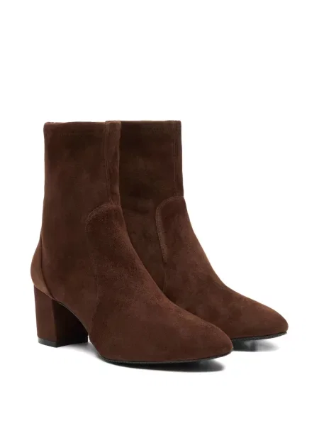Botine Stuart Weitzman din piele de căprioară maro