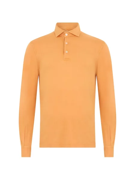 Lung tricou polo Fedeli portocaliu