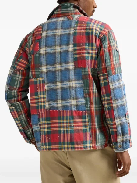 Tricou polo Polo Ralph Lauren cu autograf în carouri de in albastru