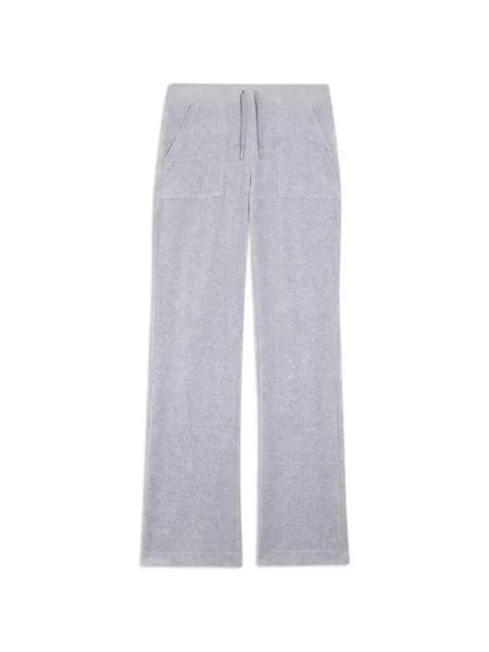 Pantaloni Juicy Couture de catifea alergare gri