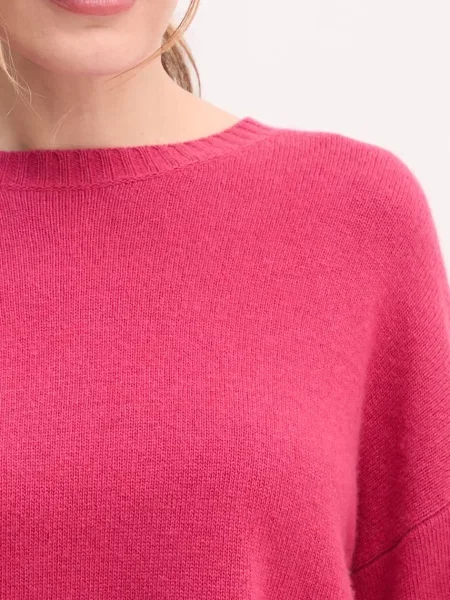 Шерстяной легкий свитер United Colors Of Benetton розовый