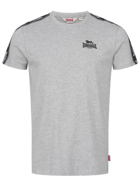 LONSDALE Tricou BRINDISTER gri / gri deschis negru