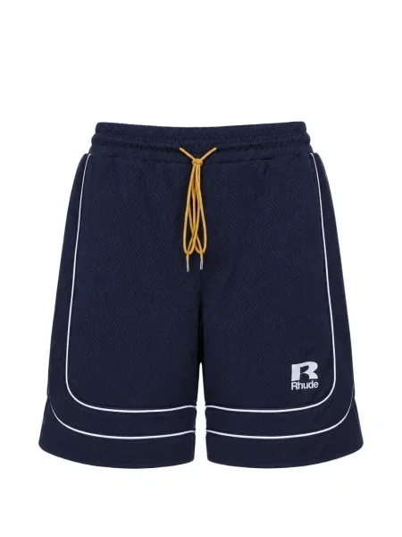 Pantaloni scurți Rhude cu imagine plasă albastru