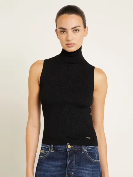 Pletené pletené tričko Dsquared2 černé