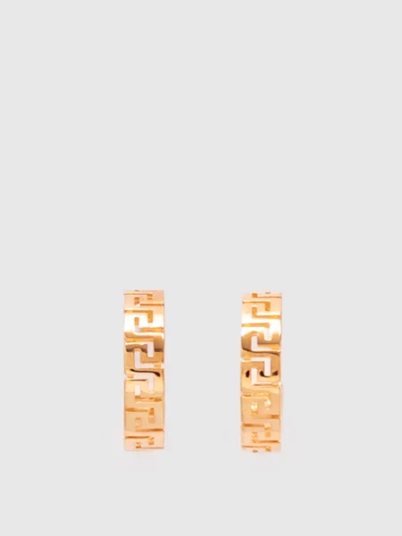 Золотисті сережки Medusa Versace