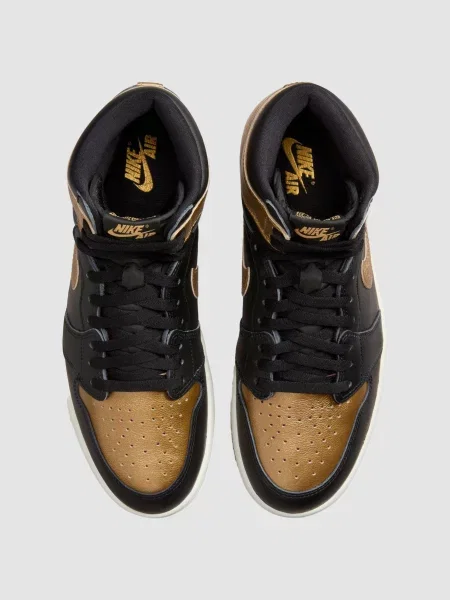 Кожаные повседневные кроссовки Jordan Air Jordan 1 черные