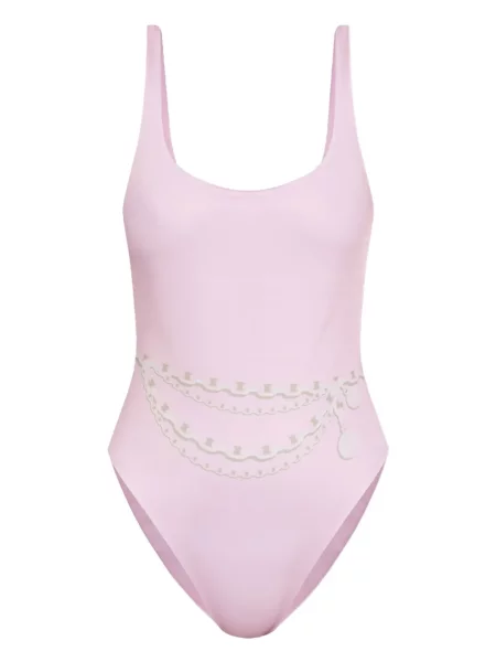 Costum de baie Versace cu imagine roz