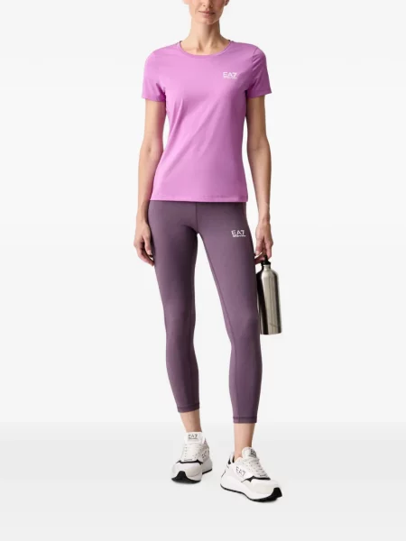 Leggings Ea7 Emporio Armani cu imagine violet