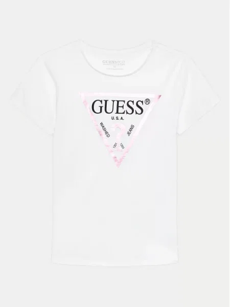 Guess Majica Regular Fit bela