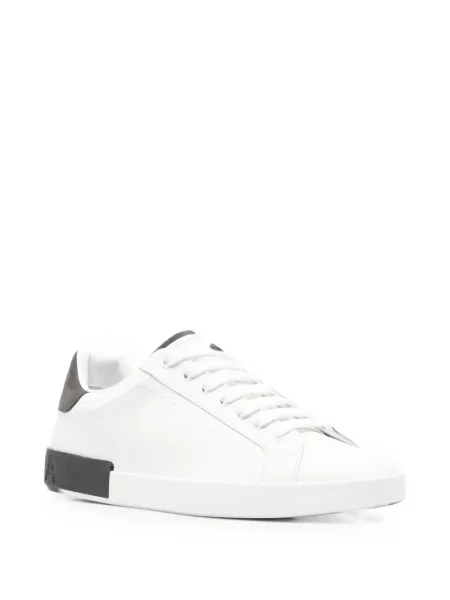 Bőr sneaker Dolce & Gabbana autogrammal fehér