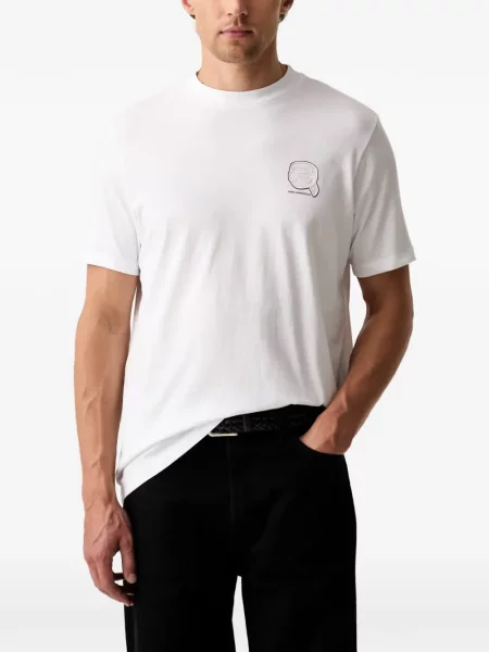 Tricou Karl Lagerfeld cu autograf alb