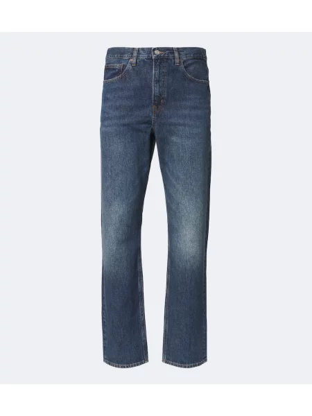 Jeansy straight leg Frame klasyczne niebieskie