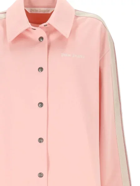Koszula Palm Angels w paski różowa