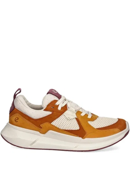 Sneakerși Ecco cu șireturi din dantelă maro