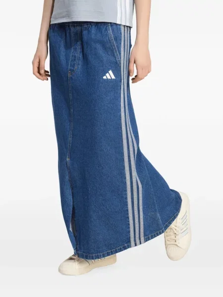 Fustă din denim Adidas albastru