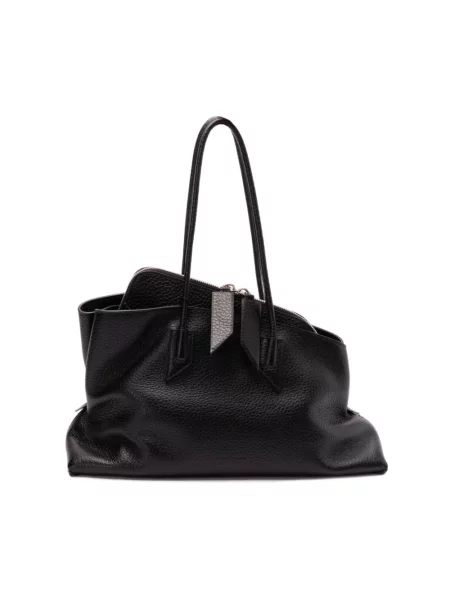 Shopperka The Attico skórzana czarna