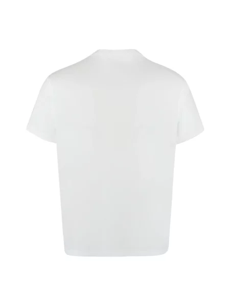 Koszulka Maison Margiela z logo z krótkim rękawem z dekoltem w kształcie litery U biała