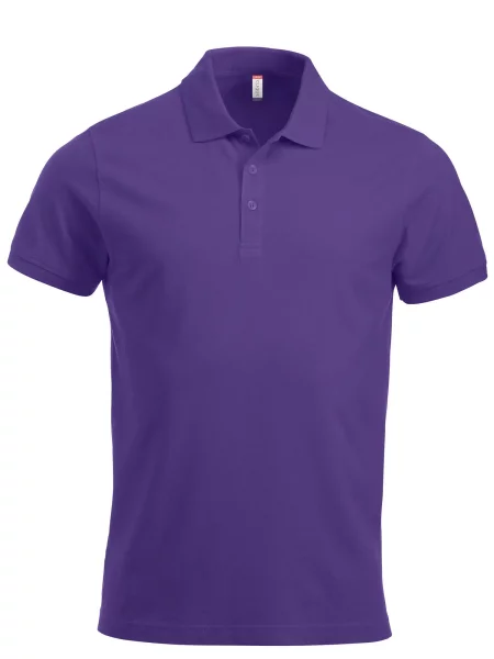 Clique Classic Lincoln S/S polo nowoczesny krój – bright lilac różowa