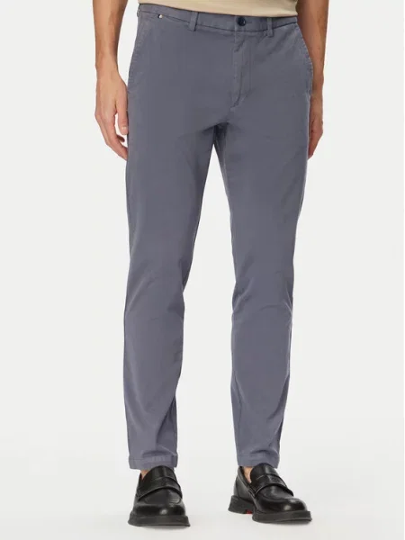 BOSS Pantaloni chino albastru