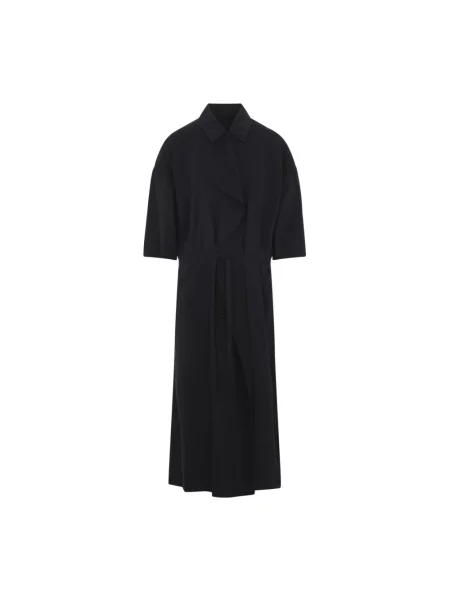 Sukienka midi Lemaire asymetryczna do kolan czarna