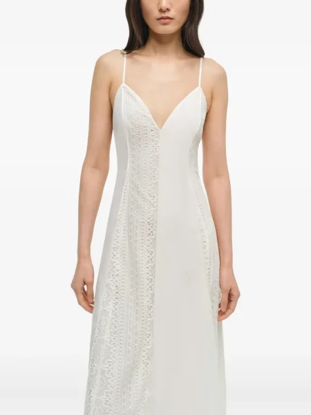 Rochie midi Simkhai din dantelă până la genunchi de costum alb