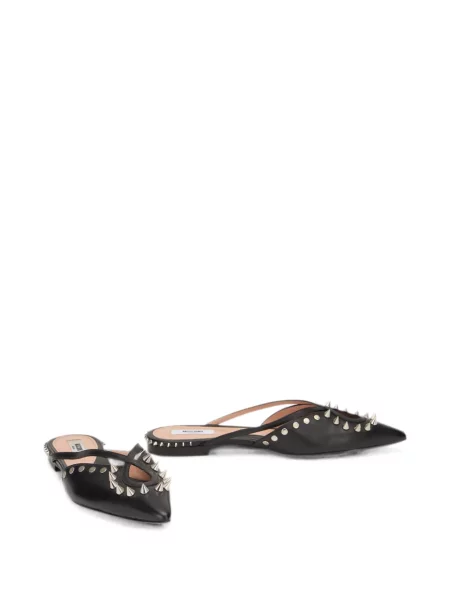Papuci tip mules Moschino fără toc negru