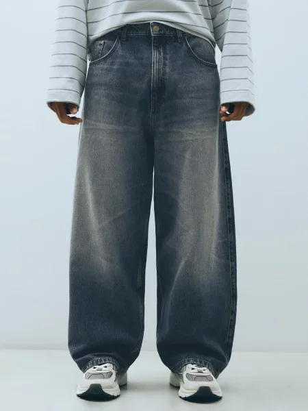 Bershka Džínsy námornícka modrá