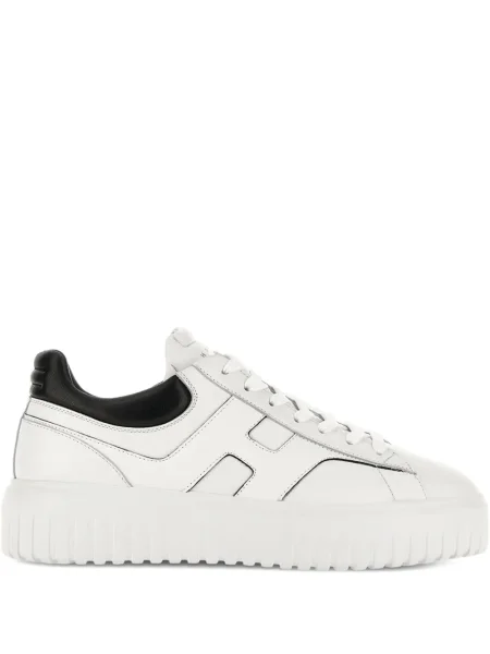 Sneakerși Hogan cu dungi cu platformă alb
