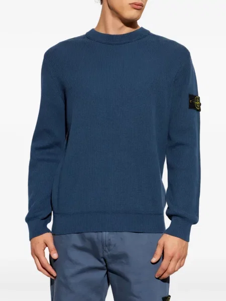 Pulover Stone Island cu strasuri albastru
