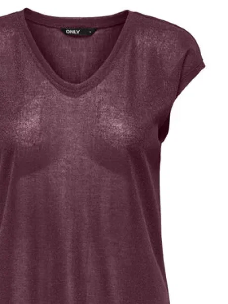 ONLY T-shirt Silvery tamnocrvena