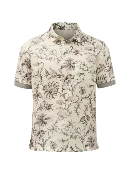Tricou polo Etro cu model floral cu imagine