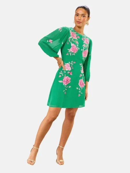Love & roses Rochie / pastel / roz / roz zmeură verde