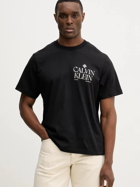 Kratka majica Calvin Klein Jeans črna