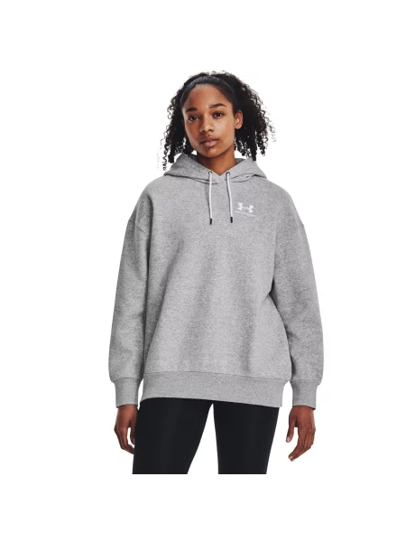 Fleecová mikina s kapucí Under Armour šedá