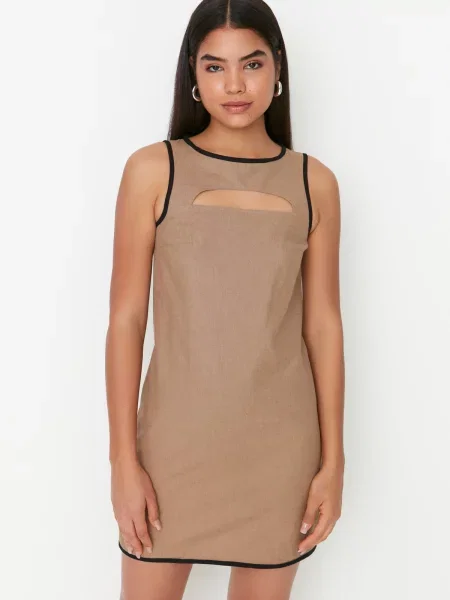 Gulerat rochie Trendyol bej