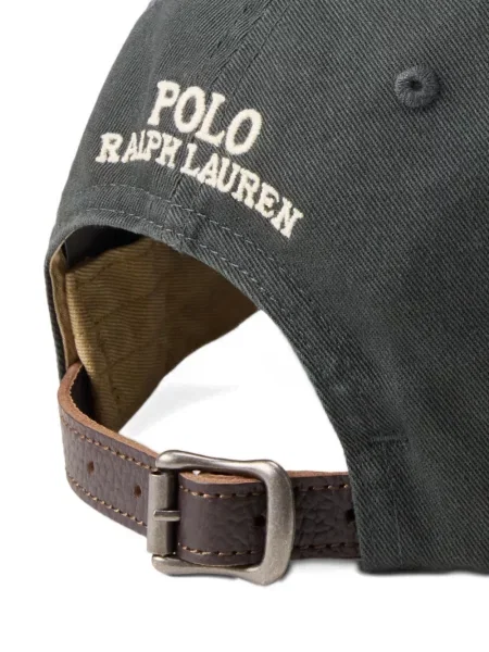Șapcă Polo Ralph Lauren cu broderie din țesătură twill în carouri albastru