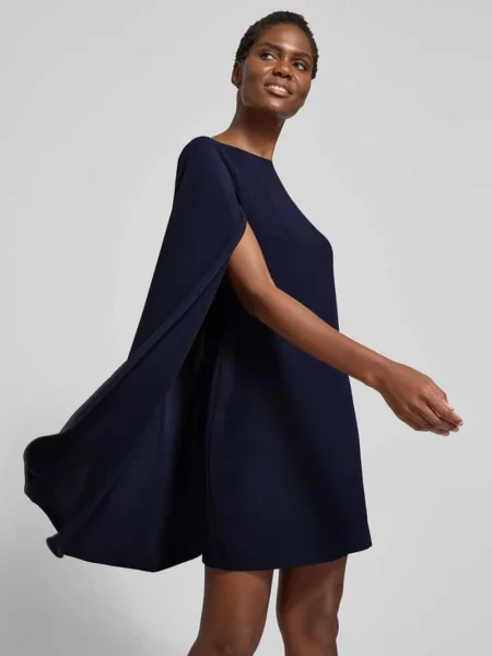 Sukienka koktajlowa z okrągłym dekoltem model ‘PETRA’ Lauren Ralph Lauren granatowa