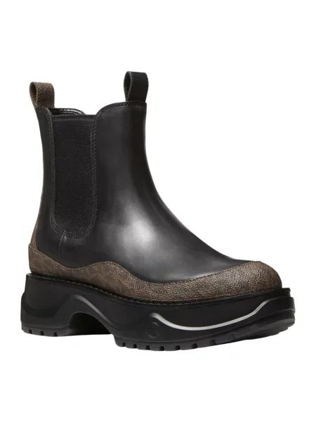 Botki Michael Kors skórzane z logo czarne