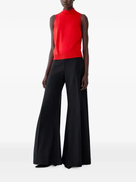 Top Carolina Herrera fără mâneci roșu