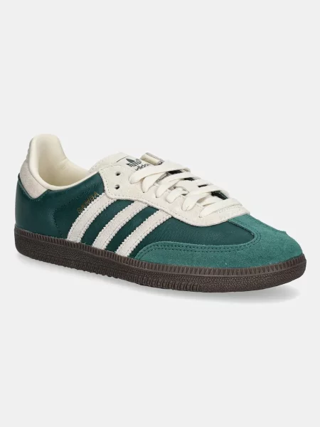 Кожени маратонки adidas Originals Samba OG зелено