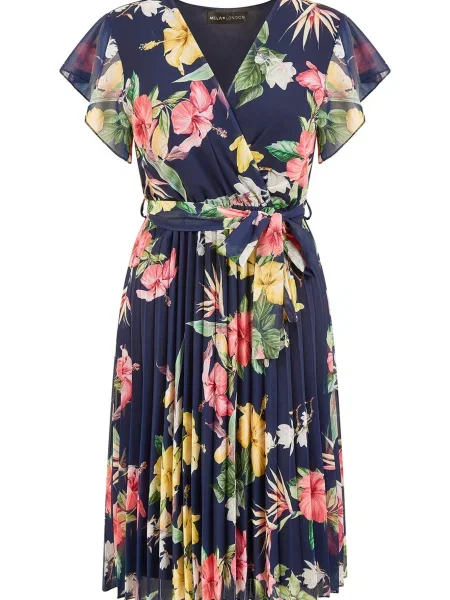 Mela London Rochie bleumarin