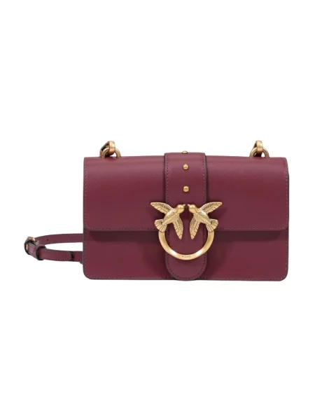 Torebka crossbody Pinko skórzana czerwona