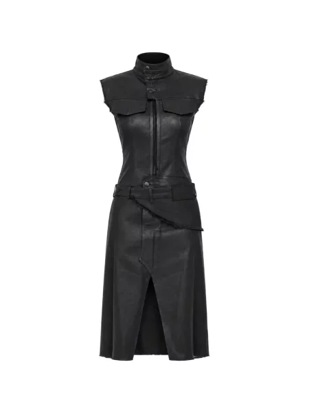 Cu centură rochie din denim Ottolinger negru