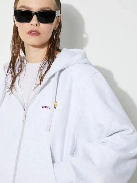 Kurtka Carhartt Wip z kapturem szara