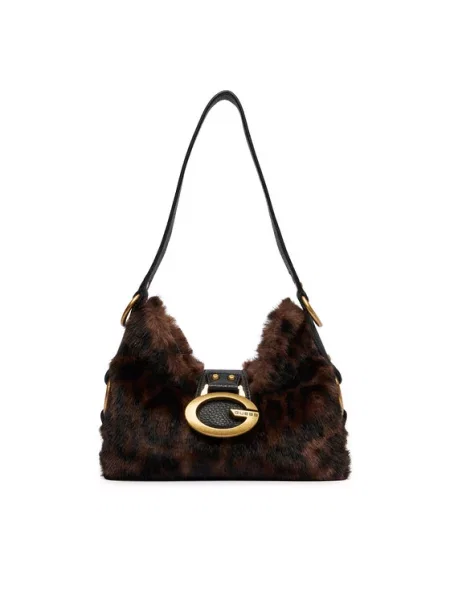 Guess Geantă Camden Mini Maro negru