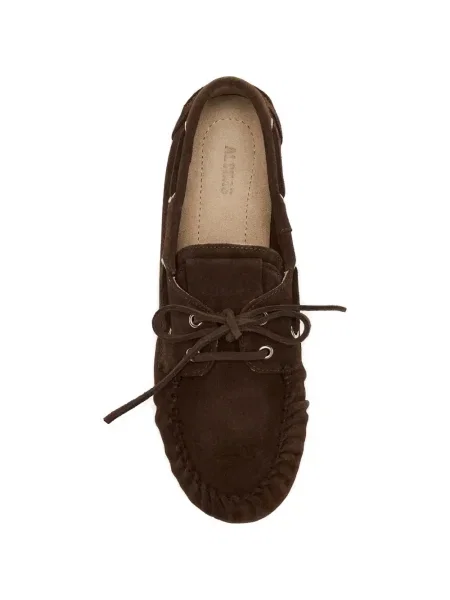 Pantofi loafer Alohas din piele de căprioară maro